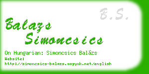 balazs simoncsics business card