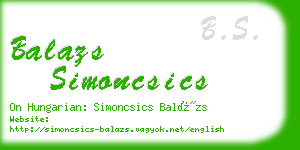 balazs simoncsics business card